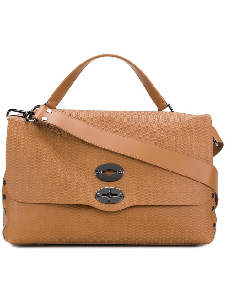 Zanellato Textured Postina L Tote - Brown