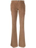 Pt01 Flared Corduroy Troousers - Brown