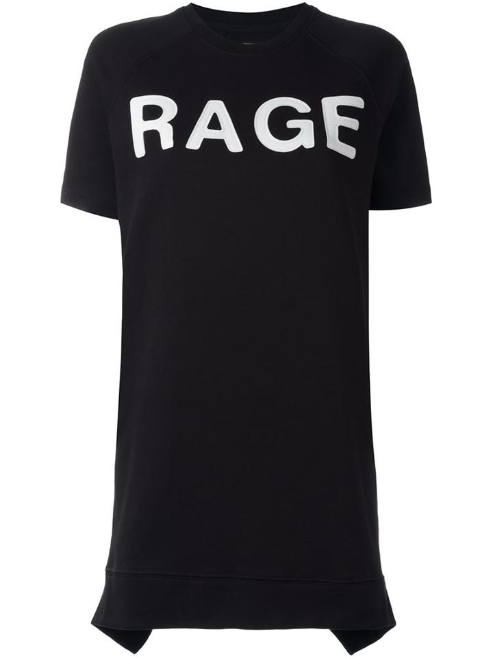 Zoe Karssen 'rage' T-shirt Dress, Women's, Size: Xs, Black, Cotton/leather