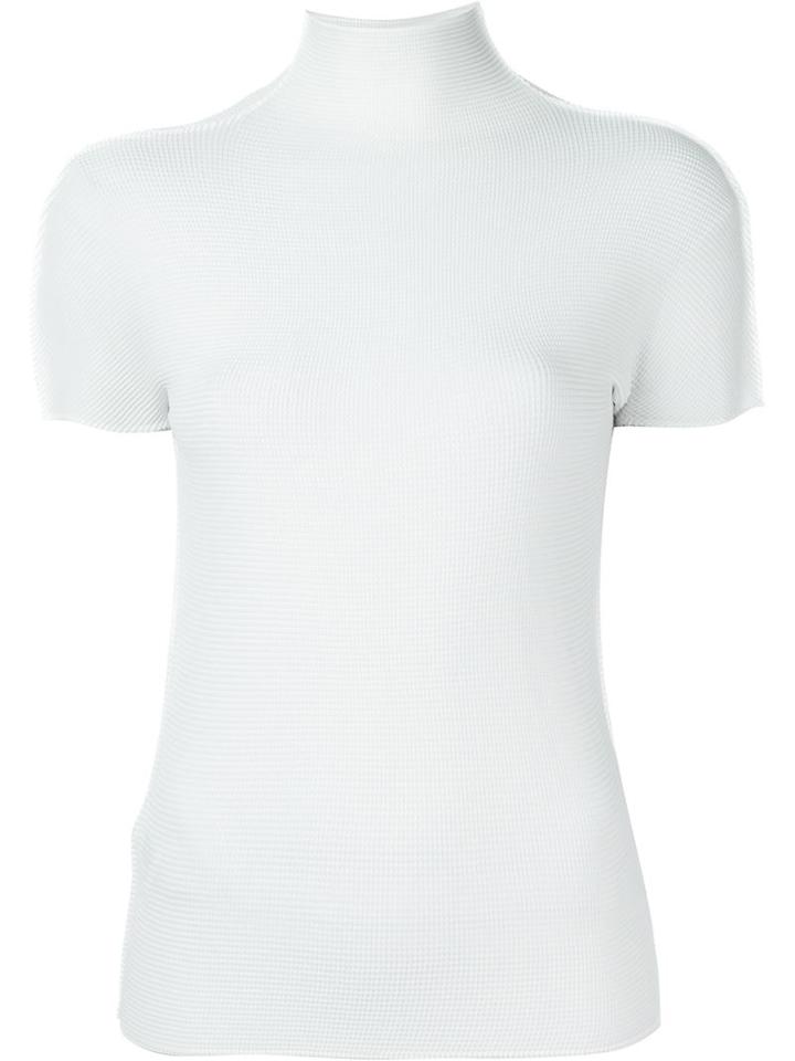Issey Miyake Cauliflower Structured Funnel Neck T-shirt