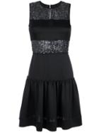 Gloria Coelho Sequin Panelled Dress - Black