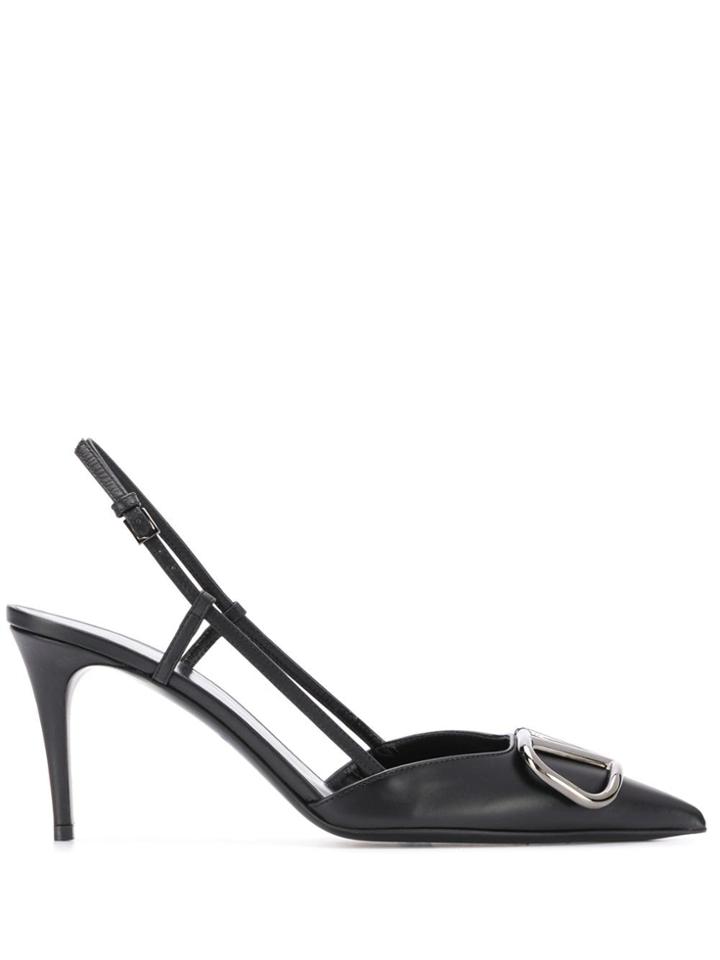 Valentino Valentino Garavani Vlogo 8mm Slingback Pumps - Black