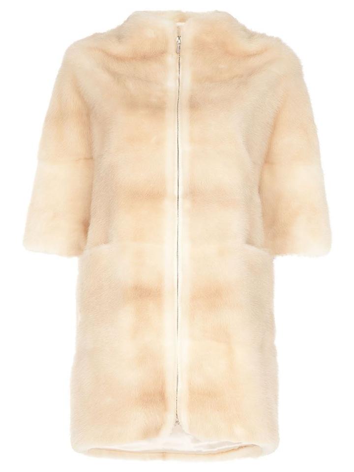 Liska Mink Fur Coat, Women's, Size: Medium, Nude/neutrals, Silk/mink Fur