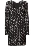 Tanya Taylor Longsleeved Floral Print Dress - Black