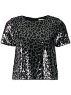 Michael Michael Kors Embellished Leopard Print T-shirt - Black