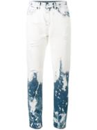 Gucci Bleached Boyfriend Jeans, Women's, Size: 28, Blue, Cotton