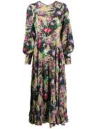 Rotate Floral Long-sleeve Maxi Dress - 6123 Wild Flower