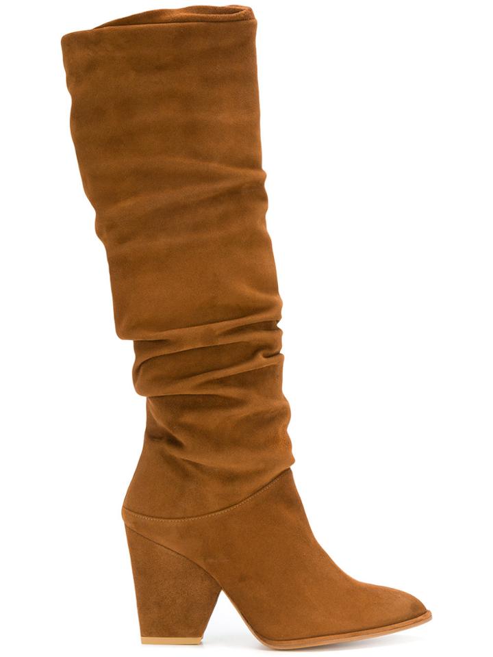 Stuart Weitzman Smashing Slouch Boots - Brown