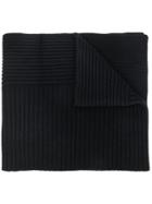Woolrich Ribbed Knit Scarf - Black