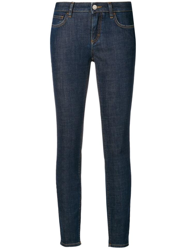 Dolce & Gabbana Rear-slogan Skinny-fit Jeans - Blue