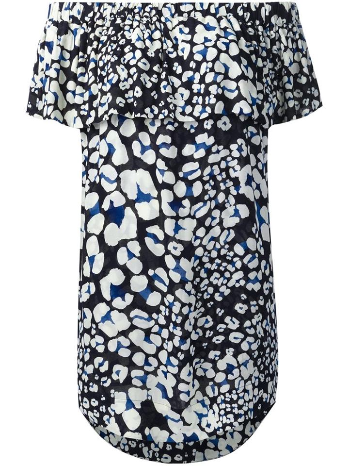 Sea Off-the-shoulder Dress, Women's, Size: 2, Blue, Rayon