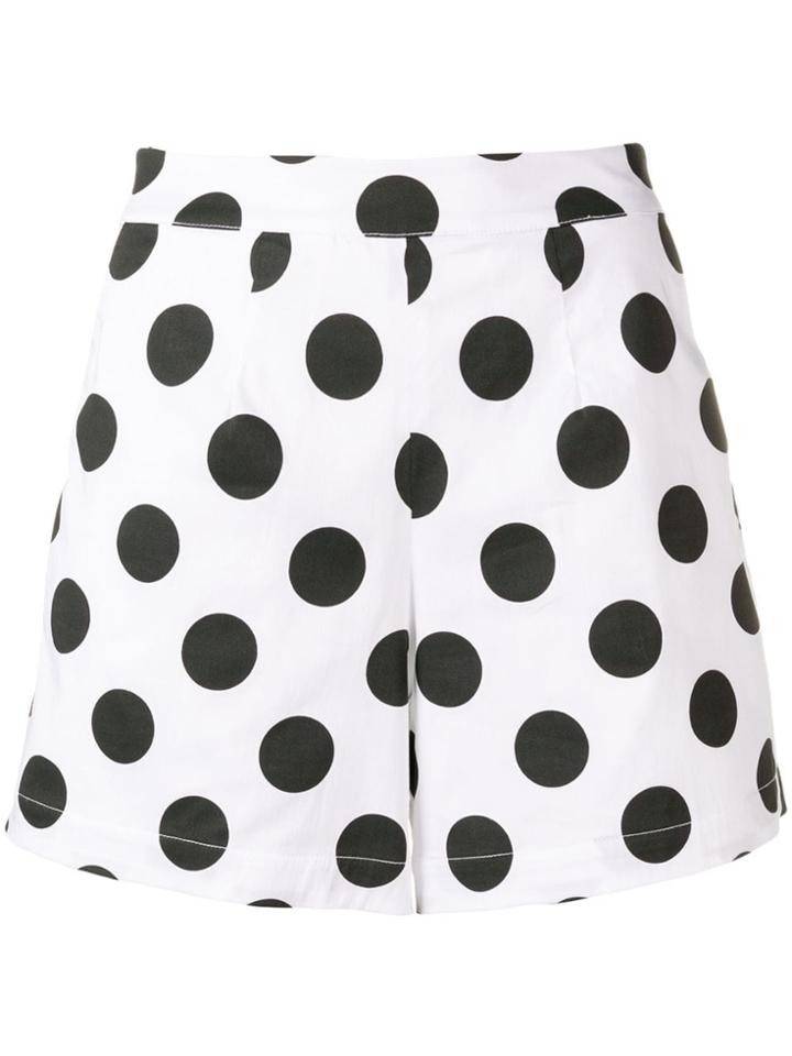 Federica Tosi Polka Dot Flare Shorts - White