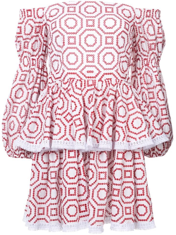 Alexis - Ruffled Mini Dress - Women - Cotton - S, White, Cotton