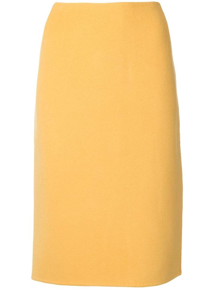 Versace Vintage 1980 Pencil Skirt - Yellow