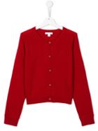 Burberry Kids Check Cuff Cardigan, Girl's, Size: 14 Yrs, Red