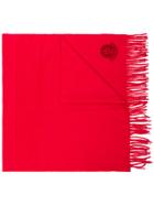 Moncler Logo Patch Scarf - Red