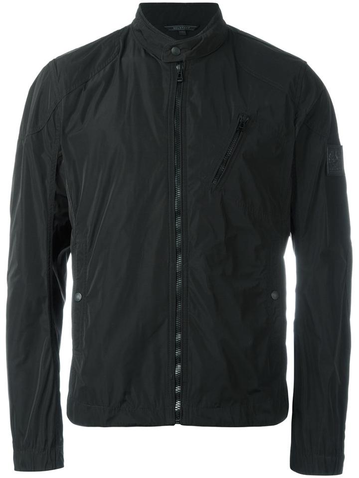 Belstaff Zipped Windbreaker, Men's, Size: 54, Black, Polyester