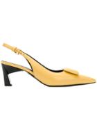 Marni Button Detail Pumps - Yellow & Orange