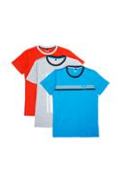 Armani Junior Pack Of Three Logo Print T-shirts - Multicolour