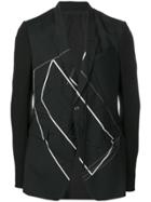 Rick Owens Embroidered Sinhle-breasted Blazer - Black