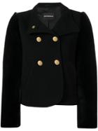 Emporio Armani Double Breasted Jacket - Black