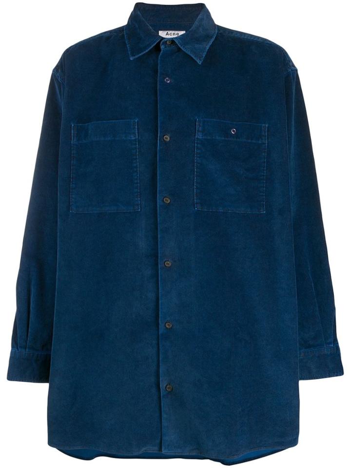 Acne Studios Oversized Corduroy Shirt - Blue