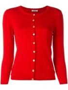 P.a.r.o.s.h. Classic Cardigan, Size: Medium, Red, Silk/spandex/elastane