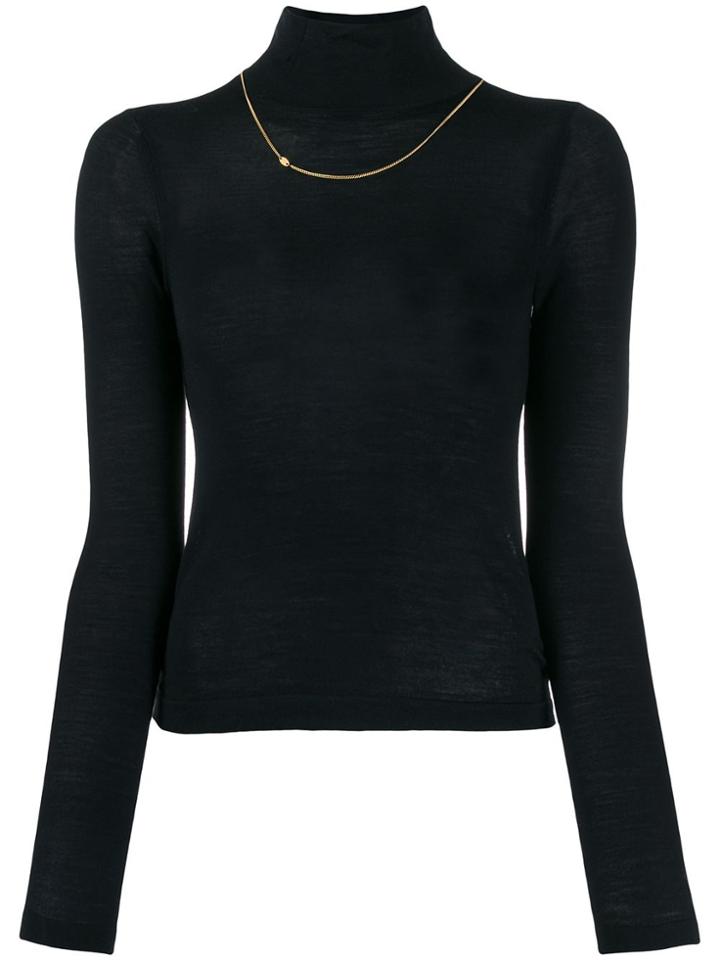 Alexander Wang Necklace Embellished Jumper - Black