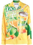 Moschino Soda Slogan Sweat Jacket - Yellow
