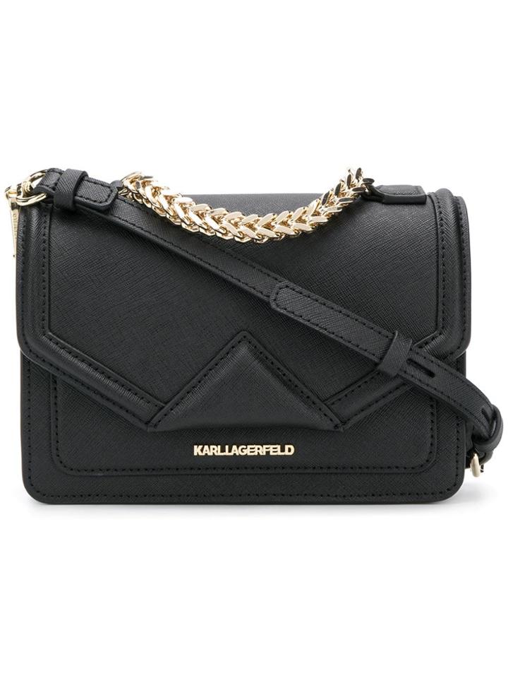 Karl Lagerfeld Logo Crossbody Bag - Black