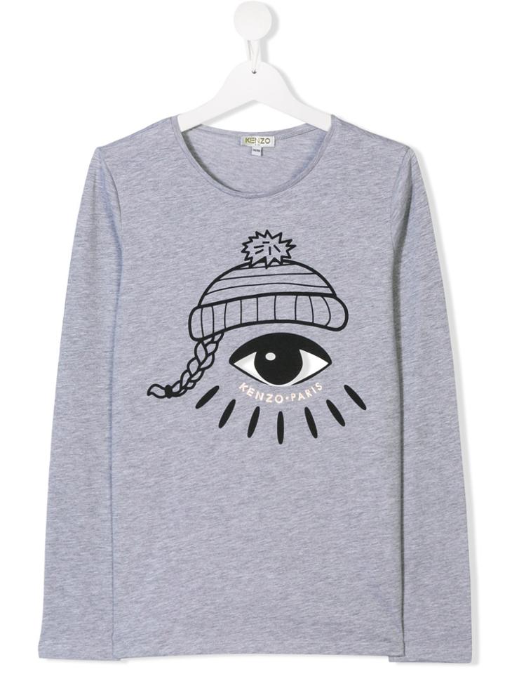 Kenzo Kids Teen Printed T-shirt - Grey