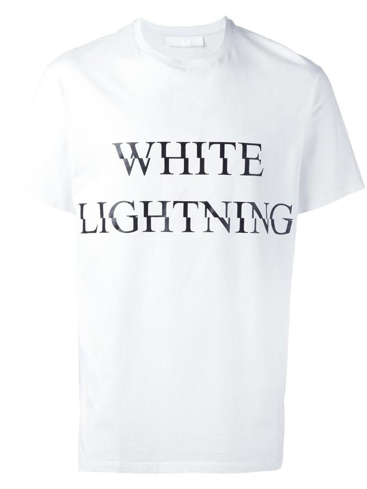 Neil Barrett White Light T-shirt, Men's, Size: Medium, Cotton