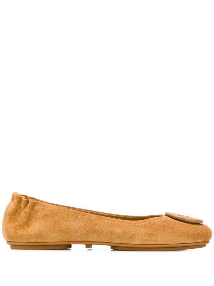 Tory Burch Minnie Ballerina Shoes - Brown
