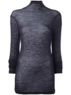 Erika Cavallini 'semicouture' Knitted Top, Women's, Size: Small, Blue, Wool/polyamide