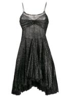 Philosophy Di Lorenzo Serafini Asymmetric Flared Mini Dress - Black