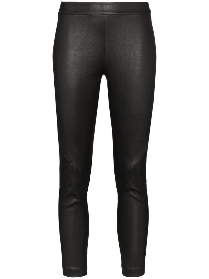Ann Demeulemeester Slim Leg Leather Leggings - Black