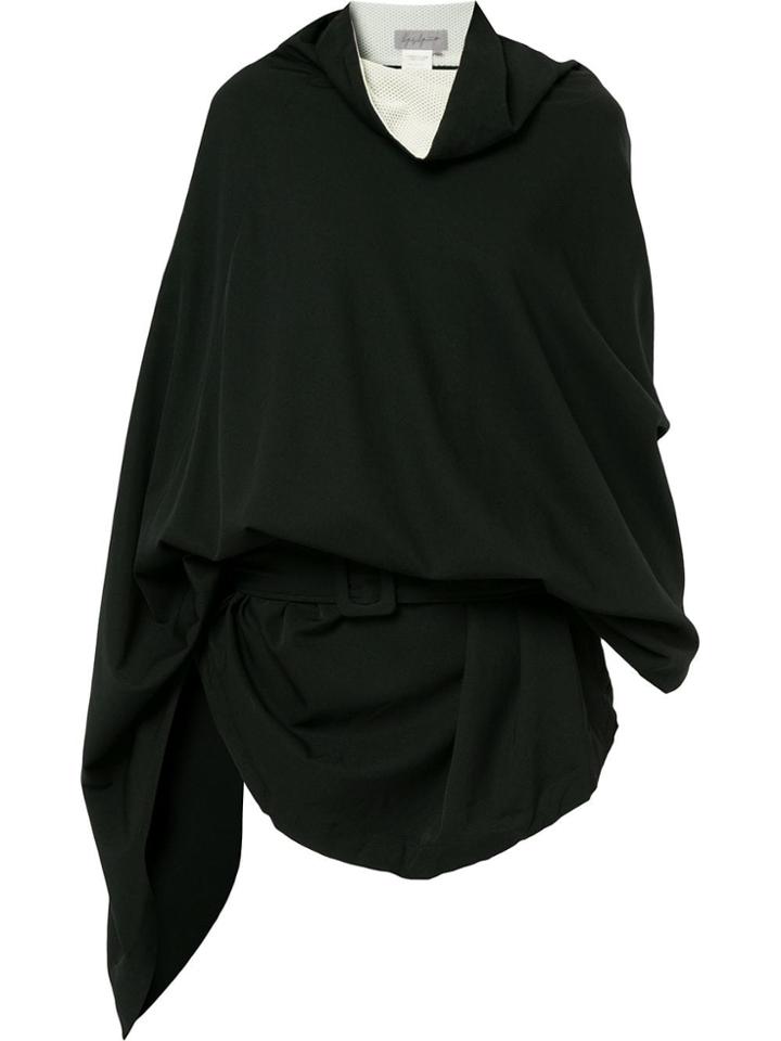 Yohji Yamamoto Vintage Asymmetric Belted Top - Black