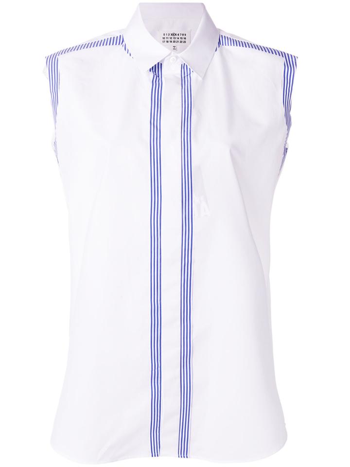 Maison Margiela Striped Panel Shirt - White