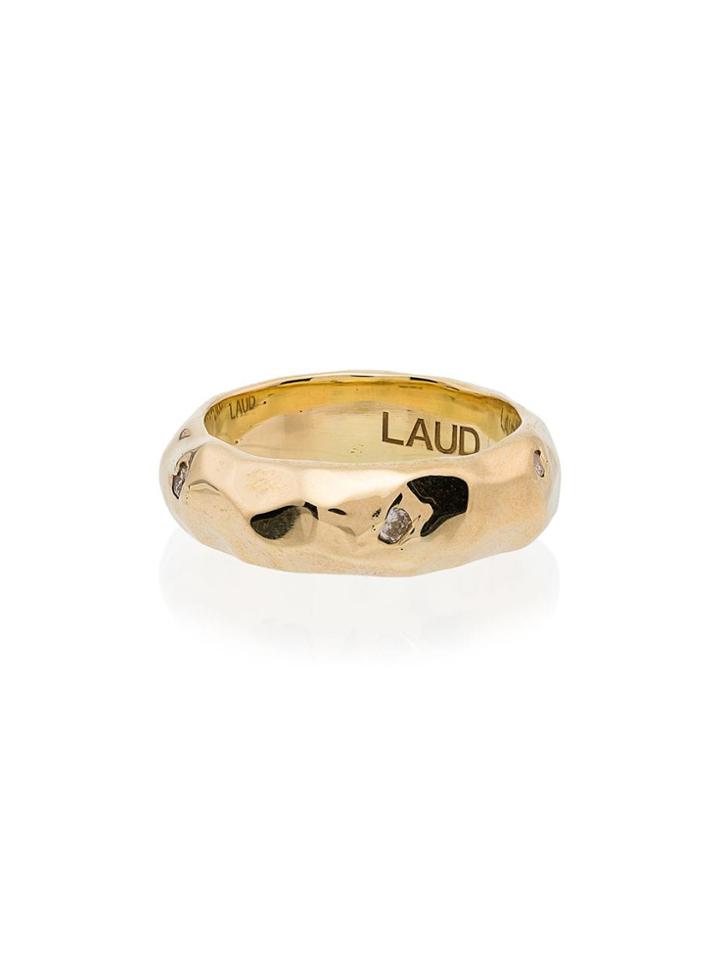 Laud Yellow Gold Diamond Embellished Band Ring