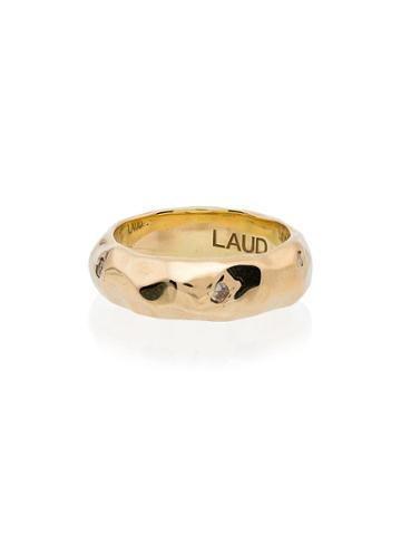 Laud Yellow Gold Diamond Embellished Band Ring