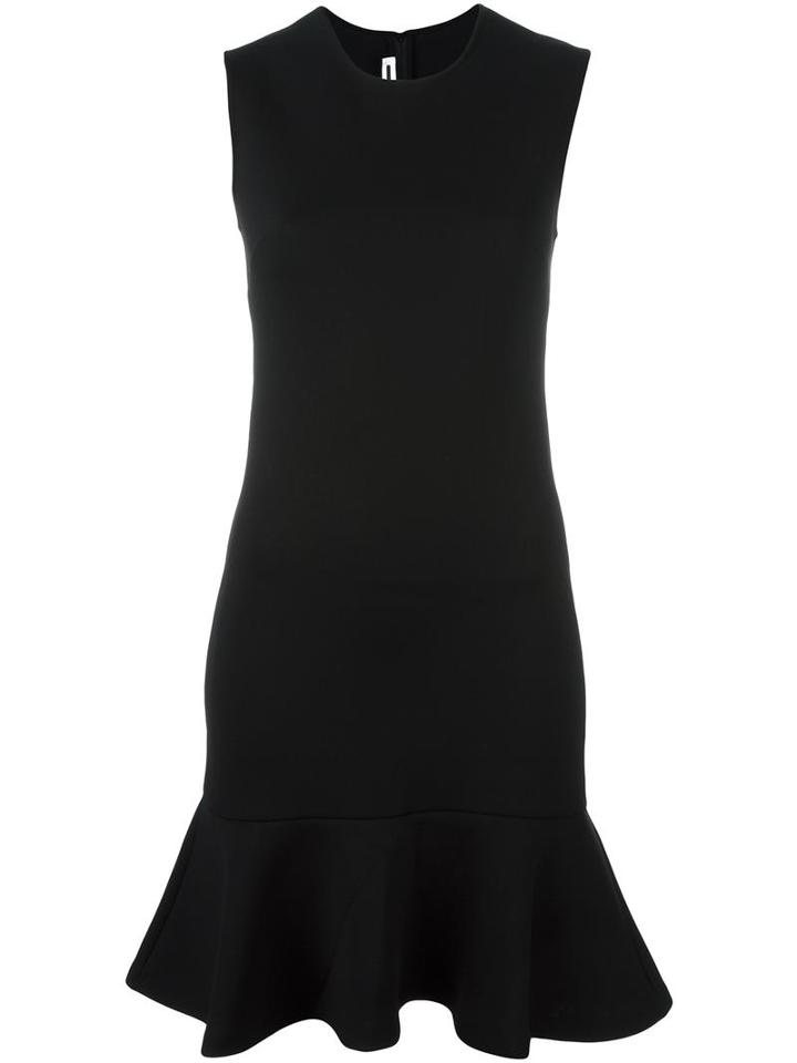 Mcq Alexander Mcqueen Peplum Hem Neoprene Dress, Women's, Size: Medium, Black, Polyamide/polyester/spandex/elastane