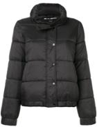 Donna Karan Logo Patch Puffer Jacket - Black