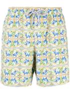 Capricode Printed Swim Shorts - Yellow