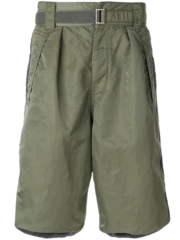 Sacai Belted Shorts - Green