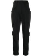 No Ka' Oi Ruched Detail Track Pants - Black