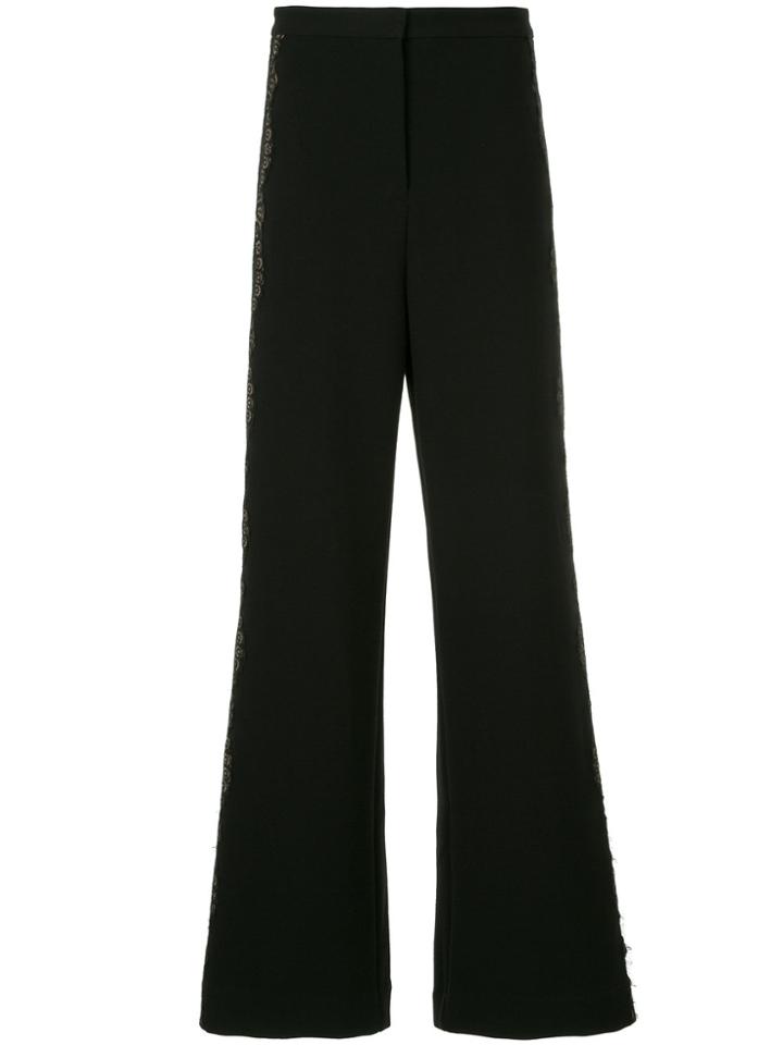 Self-portrait Wide-leg Trousers - Black