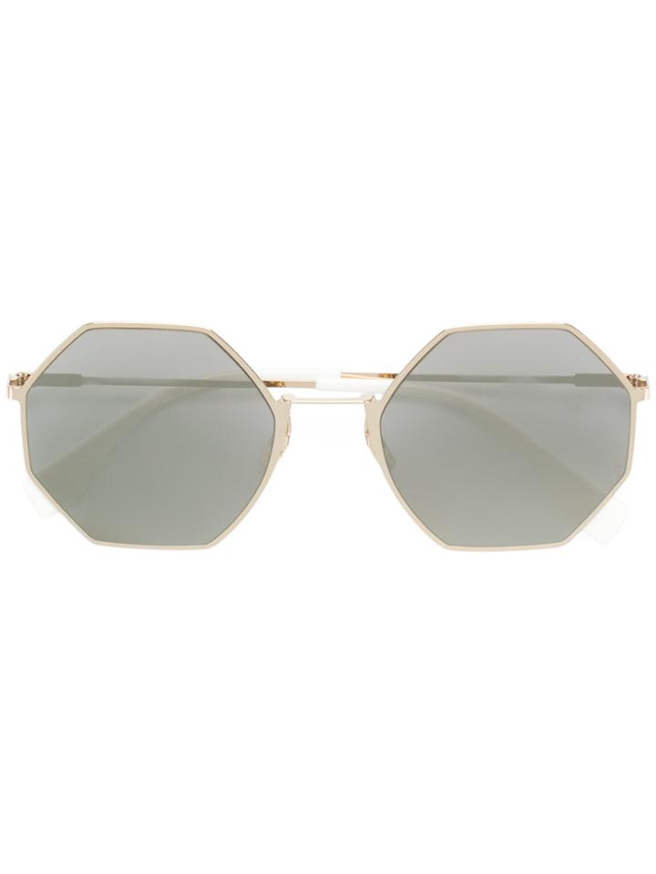 Fendi Eyewear Tinted Octagonal Sunglasses - Metallic