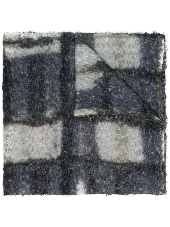Faliero Sarti Double-pattern Scarf - Grey