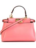 Fendi Micro 'peekaboo' Crossbody Bag, Women's, Pink/purple