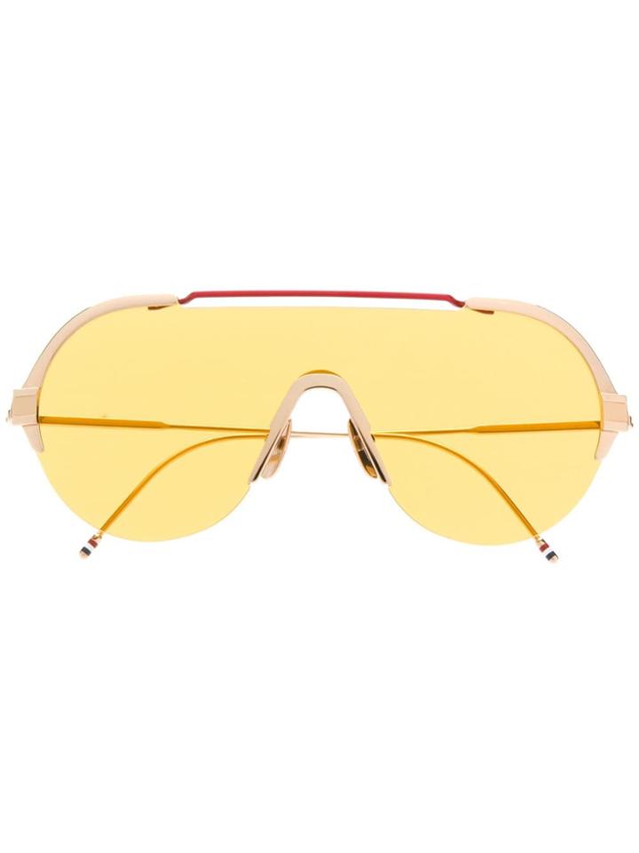 Thom Browne Eyewear Aviator Shaped Sunglasses - Gold
